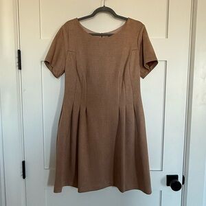 Connected Apparel Suede Mini Fit and Flare Dress